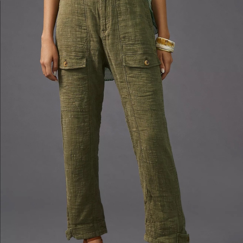 NWTS ANTHROPOLOGIE GAUZY UTILITY PANTS (6) - Picture 4 of 17